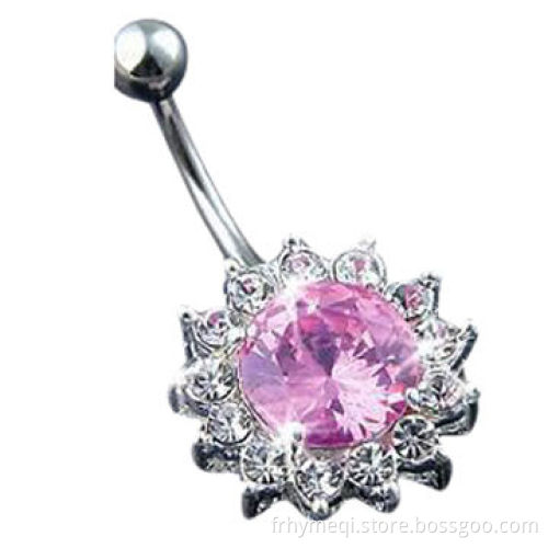 Dangling Crystal Navel Belly Rings, Customized Colors are Accepted